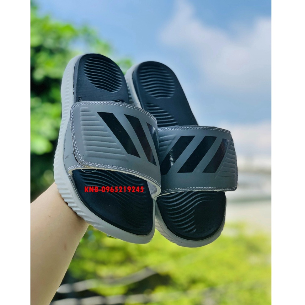 Dép 𝐀𝐃𝐈𝐃𝐀𝐒,dép adidas,dep adidas Alphabounce,dép quai ngang nam nu 3 sọc hàng xịn 1-1 đế dày nhẹ tặng hộp đen quai xám