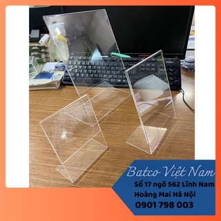 Bộ 5 kệ mica để bàn chữ l kích cỡ a5 đứng