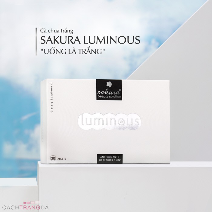 Viên uống trắng da cà chua trắng Sakura Luminous 30 viên
