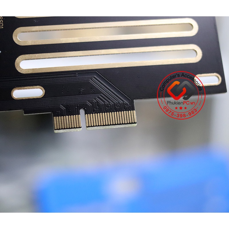 Card gắn SSD 2.5 NVMe U2 SFF-8639 sang PCIe 4X. Dùng cho máy tính PC, máy tính đồng bộ, Server, máy chủ, workstation