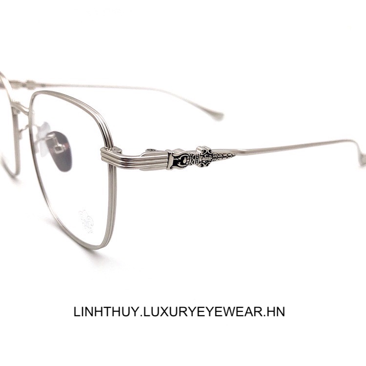 Gọng kính mắt chrome hearts CH8060 cao cấp s925 dáng vuông vintage cao cấp fullbox phiên bản 2022