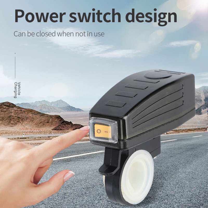 Bộ Sạc PD QC3.0 GPS Chống Nước Gắn Tay Lái Xe Máy