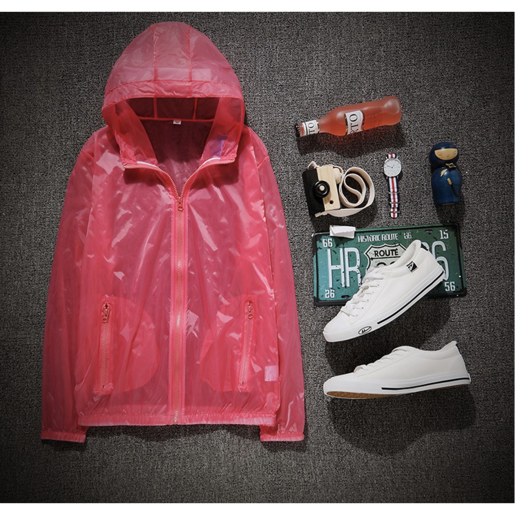 Nhập khẩu - Loại 1 Áo khoác trong suốt túi khoá kéo (kèm túi đựng) | BigBuy360 - bigbuy360.vn