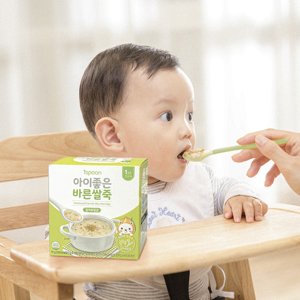 Cháo ăn dặm hữu cơ ISPOON cho bé từ 6m+ (chính hãng Hàn Quốc)