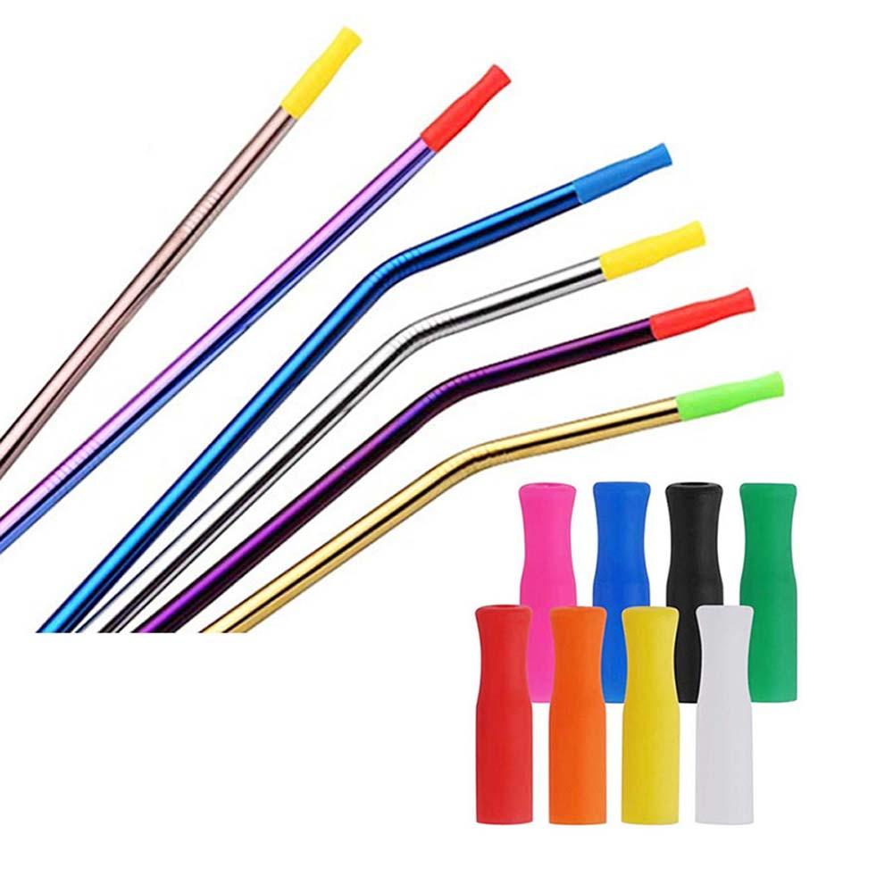 Ống Hút Bằng Silicone Và Thép Không Gỉ Rộng 6mm Tiện Dụng