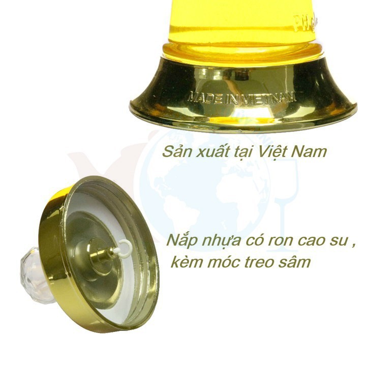 Bình rượu thủy tinh ngâm sâm cao cấp 2 Lít