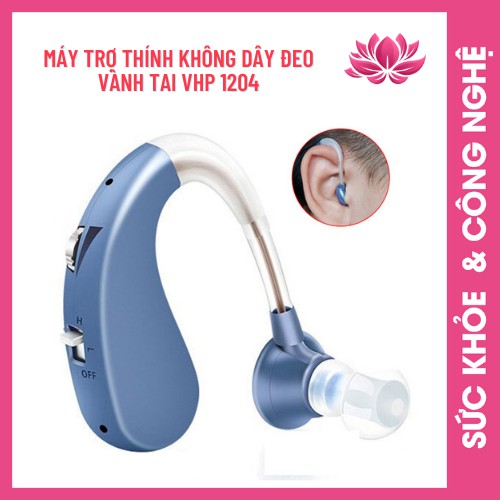 Tai Nghe Trợ Thính - Máy Trợ Thính Không Dây Đeo Vành Tai VHP 1204, Mã Hóa Âm Thanh Tốt, Hỗ Trợ Giao Tiếp Tốt, Lọc Ồn