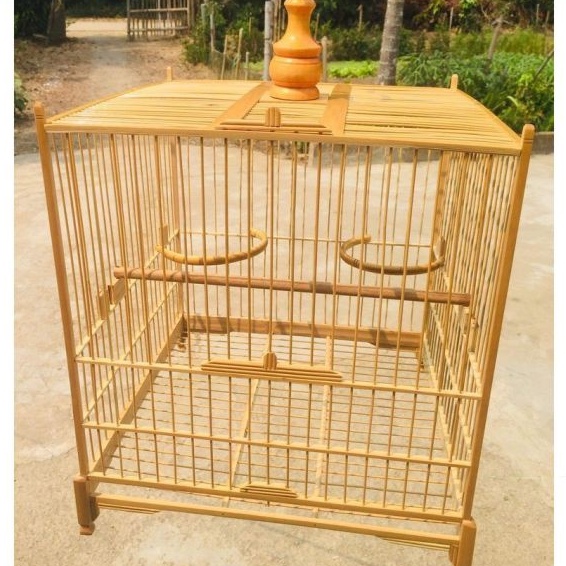 Khung Lồng Chim Halosung Lồng Chào Mào Tự Ráp Mẫu Báng Súng Chất Liệu Trúc, Tre Già Kèm Đủ Phụ Kiện LC94