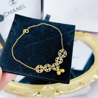 Lắc chân đồng xu mạ vàng