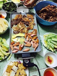 Bếp nướng vân đá