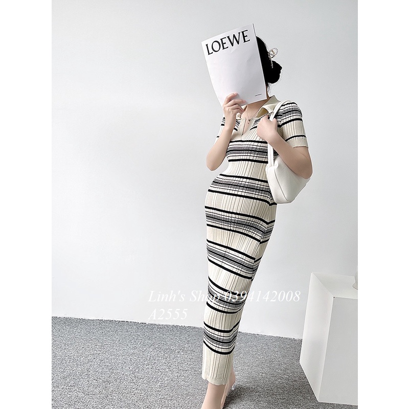 Váy Len Mongtoghi mỏng ngắn tay A2555