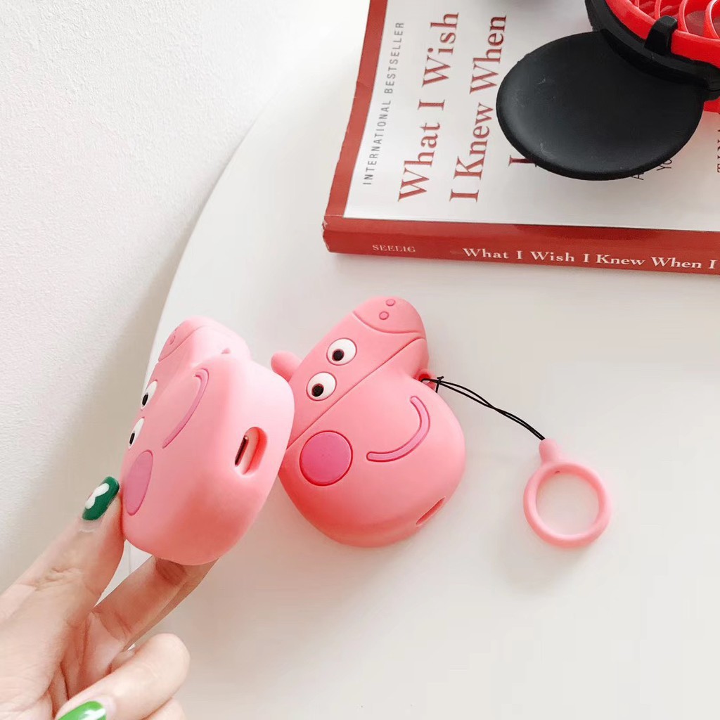 Super cute peppa pig apple Airpods Shockproof Cover Earphone Cases Protector Case