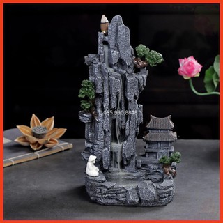 {SIÊU PHẨM} Thác Khói Trầm Hương, Thác Trầm Khói Ngược hình Non B có thể trang trí hồ cá giúp hút tài lộc, tụ vượng khí