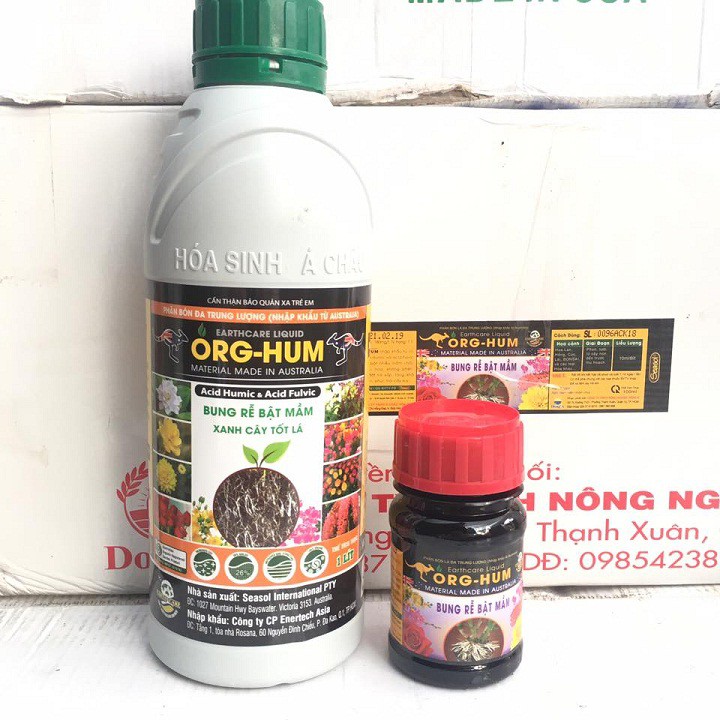 Phân bón ORG-HUM bổ sung Humic Acid và Fulvic Acid chai 1 lít