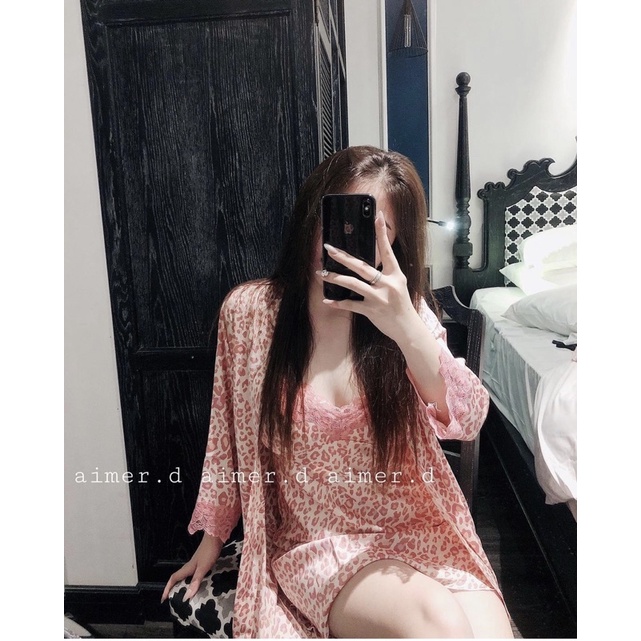 Sét Đồ Ngủ Cao Cấp, Váy Ngủ Lụa Kèm Choàng Siêu Quyến Rũ Cho Các Nàng Từ 40-56kg. | BigBuy360 - bigbuy360.vn