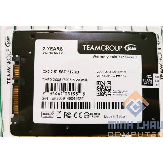 Ổ cứng SSD TeamGroup CX2 Classic 512GB 2.5'' SATA III - Hàng chính hãng