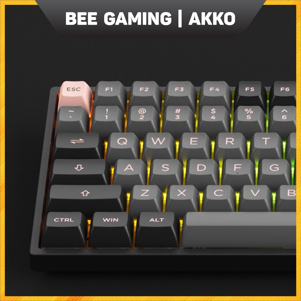 Bàn phím cơ AKKO 3084B Plus Black Pink