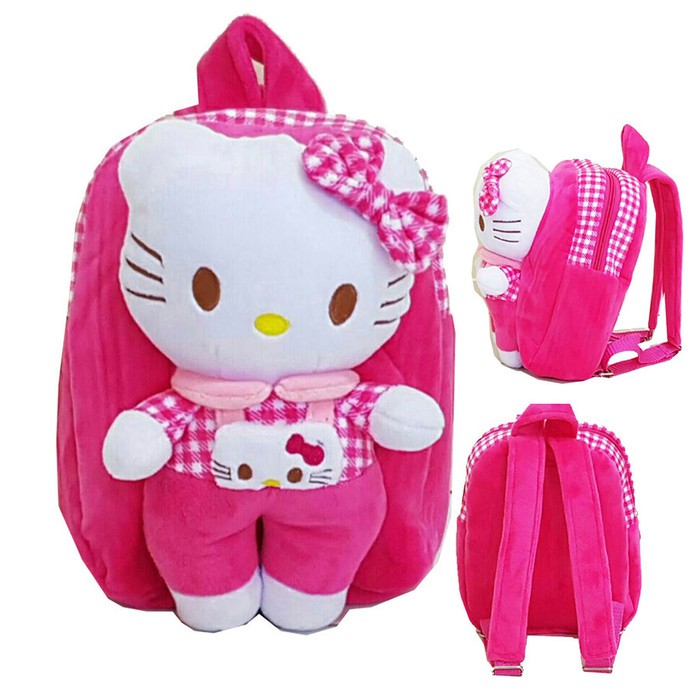 Ba Lô Đi Học Hình Mèo Hello Kitty Đáng Yêu Cho Bé Gái F-376 (shopee 2.2)