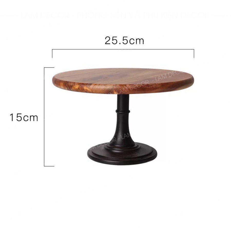 (Tổng hơp) Đế đựng bánh bằng gỗ sồi - Cake Stand bằng gỗ sồi