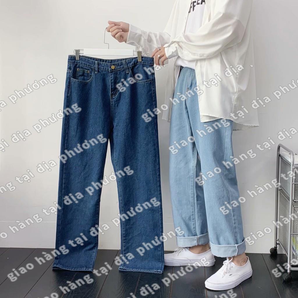 FREE SHIP ♟﹍Quần jean ống rộng năng động thời trang size S-5XL dành cho nam nữ