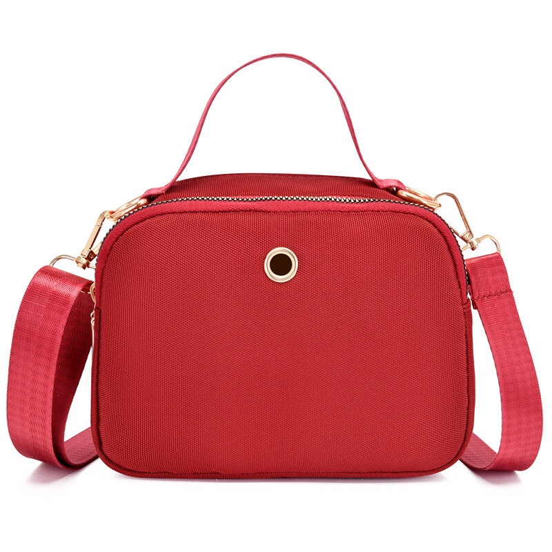 Túi đeo vai YADOU vải canvas hình vuông nhỏ màu trơn đựng điện thoại thời trang cho nữ