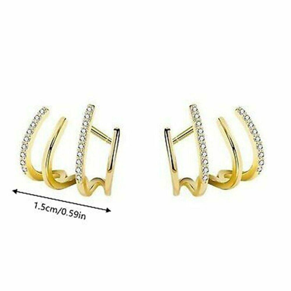 Euca 925|Bông Tai Nữ Đính Đá Lấp Lánh|Bông Tai