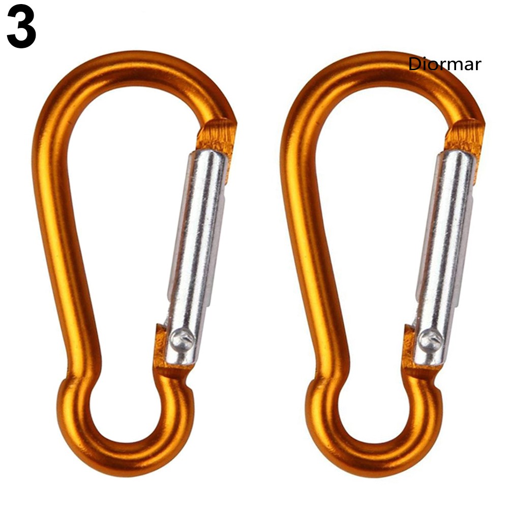 Bộ 2 móc khóa hợp kim nhôm hình chữ D tiện dụng