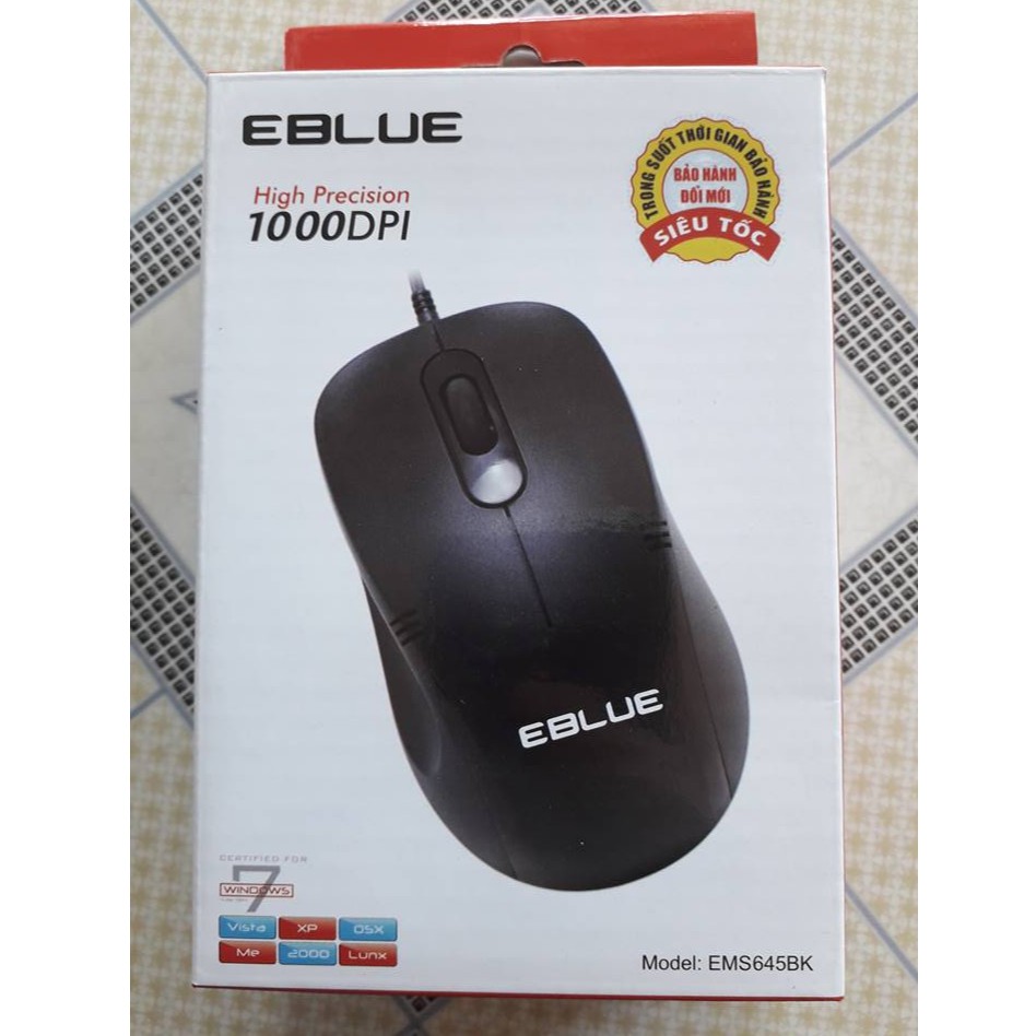 Mouse Eblue 645BK USB Gaming Chính Hãng