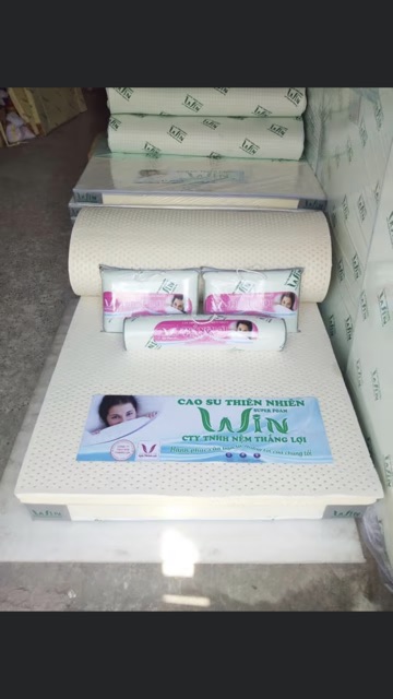 Nệm cao su thiên nhiên Win Thắng Lợi 10p chính hãng BH 15 năm, khuyến mãi tặng quà