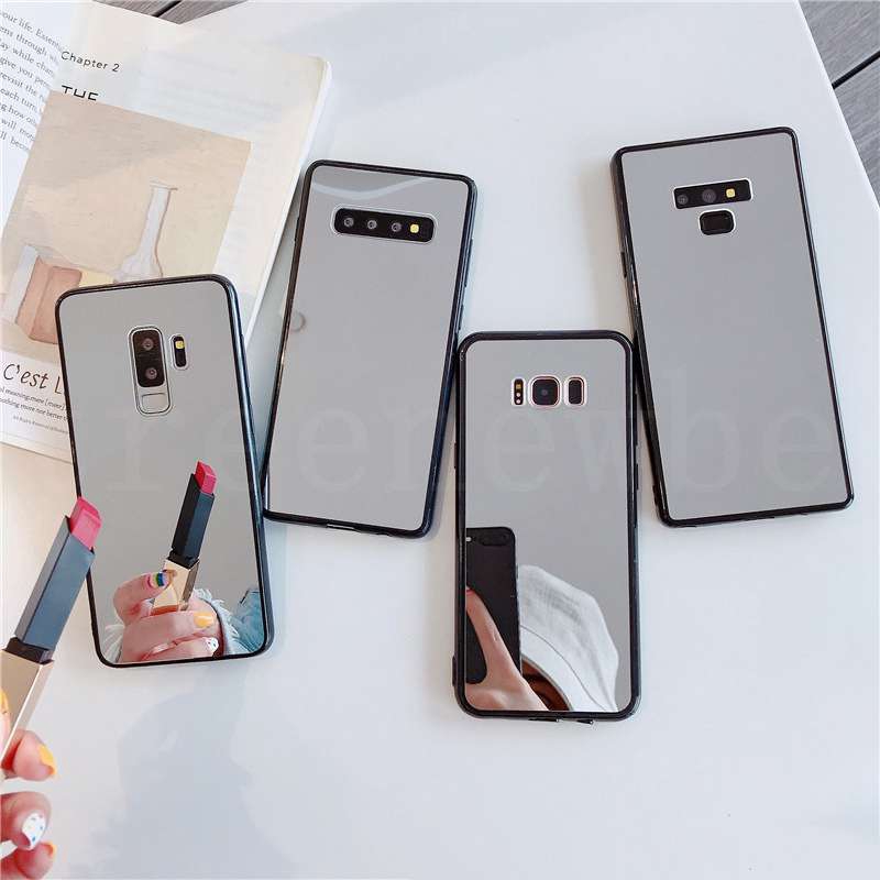 Samsung A52 A32 A12 Note 20 10 9 8 J8 J6 J4 Plus 2018 J2 Pro J7 J5 Prime 2018 2017 Mirror Makeup Soft Case Shockproof Luxury Back Cover