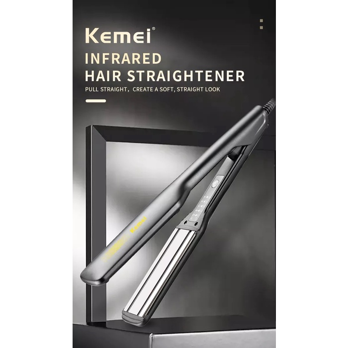 Kemei Professional Corrugated Hair Curler Tourmaline Ceramic Curling Iron Crimper Corn Plate Corn Perm Splint Hair Styling Tools