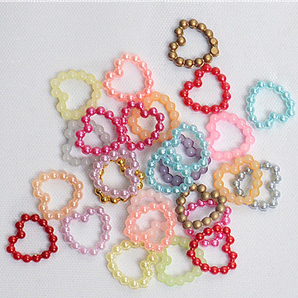 MOCHO Phụ Kiện Trang Trí Móng Tay 3D Hình Trăng Sao Trái Tim Lưng Phẳng Đính Ngọc Trai Cho Nữ