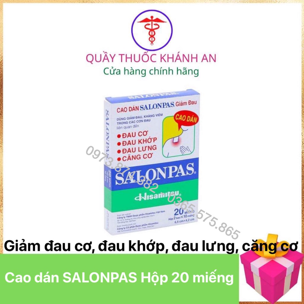 Cao dán Salonpas hộp 20 miếng