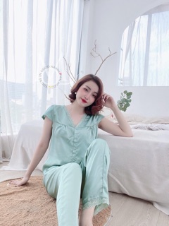 Đồ Bộ Pizama Satin Lụa Cánh Tiên