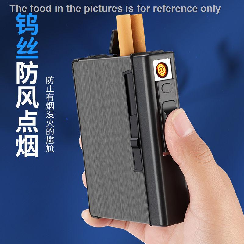 Mới] Hộp Đựng Thuốc Lá Tự Động Tích Hợp Bật Lửa Chống Ẩm Sáng Tạo Có Thể Tháo Rời