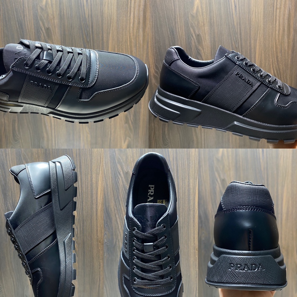 Giày thể thao nam da thật thời trang cao cấp Prada phong cách cá tính, thời thượng