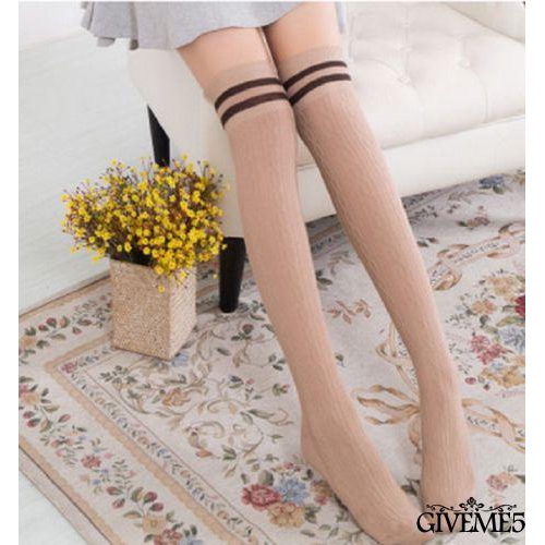 Đôi vớ cotton dài qua gối ấm áp cho nữ