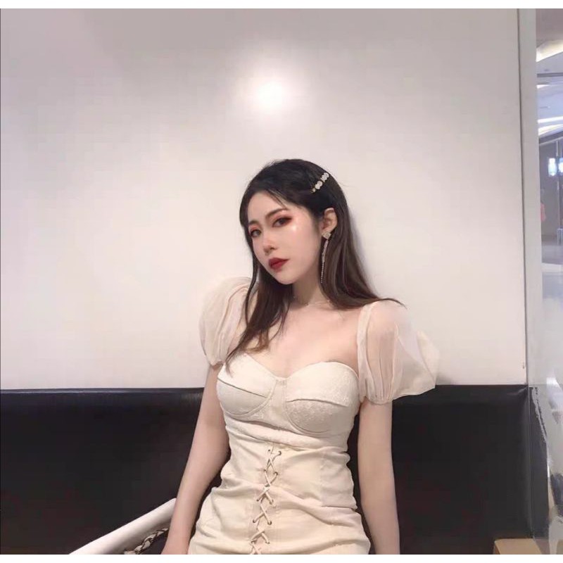 (L240) Đầm họa tiết dây thắt hàng order (có ảnh thật và bảng size ở cuối) | BigBuy360 - bigbuy360.vn