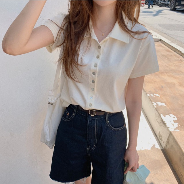 Áo Thun Cổ Bẻ Ngắn Tay Thời Trang Sành Điệu 43973