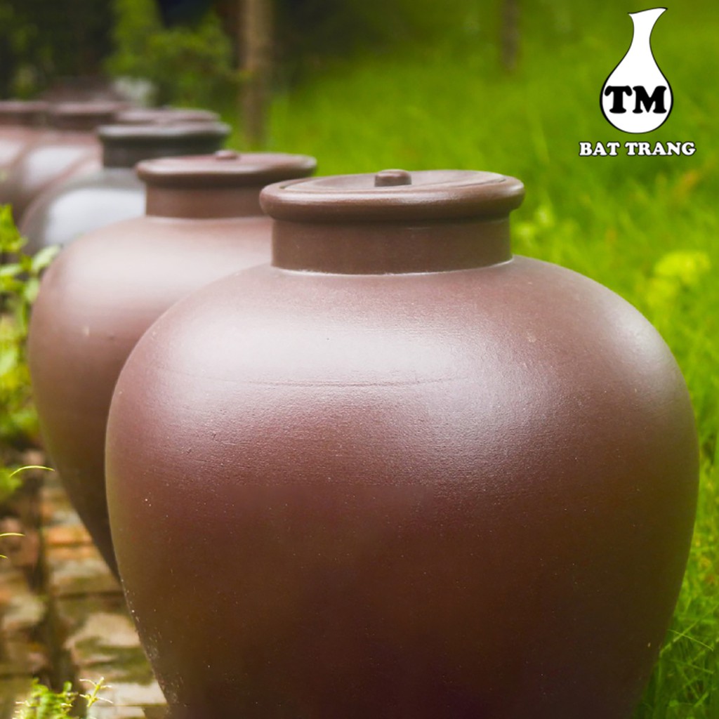 Chum Sành Đựng Nước, Hũ Ngâm Rươ.u Xưởng Gốm TM Mẫu Trơn Không Tráng Men