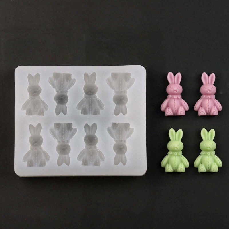 Sa Khuôn Silicon Làm Xà Phòng / Sô Cô La Hình Gấu 3D Đáng Yêu