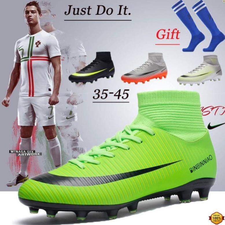 Giày Đá Bóng Nam Mercurial Giày Đá Banh AG Giày Bóng Đá Sân Cỏ Nhân Tạo/sân Cỏ Tự Nhiên sale 11 Xả , Xả