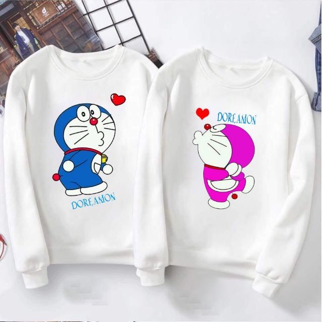 ⚡Flash_Sale⚡ Áo dài tay chất nỉ bông doremon siêu dễ thương, đủ size