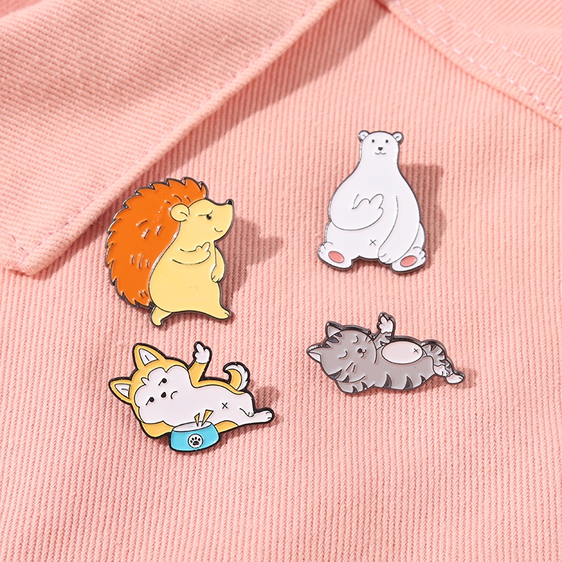 Ghim cài áo hình động vật hoạt hình dễ thương cho nữ