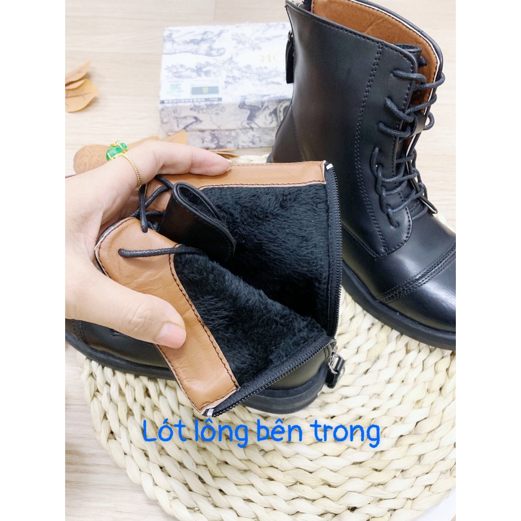 XẢ KHO (S99) Bốt nữ dây buộc đế thấp (mã 1677-bốt dây buộc)