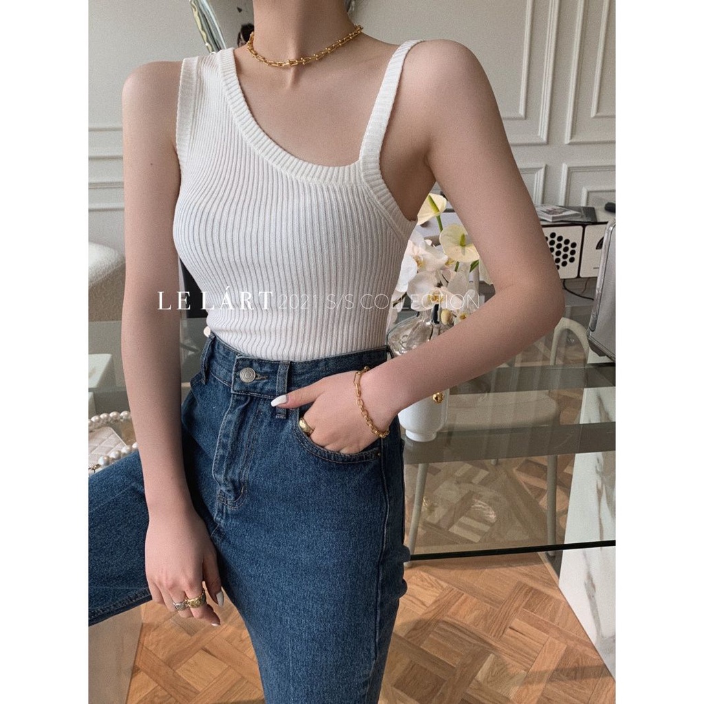 Áo Hai Dây Dáng Ôm Phong Cách Hàn Quốc Đơn Giản Thời Trang