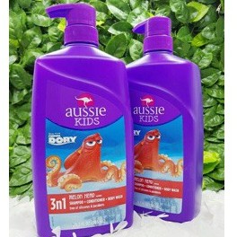 Tắm Gội Xả 3 In 1 Cho Bé AUSSIE KIDS Melon Head Shampoo Conditioner Body - 865ml - Bạch Tuộc.