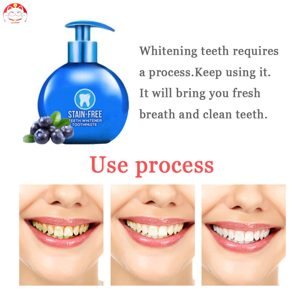 ✂GT⁂ Baking Soda Toothpaste Whitening Stain Remover 220g Press Intensive Toothpaste for Brushing Teeth