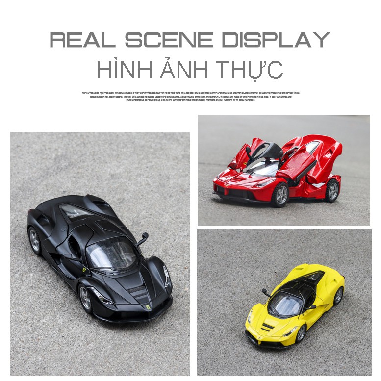 Mô hình siêu xe Ferrari Laferrari 2020 tỉ lệ 1:32 hãng Double Horses chất liệu hợp kim mô phỏng chi tiết, sắc sảo