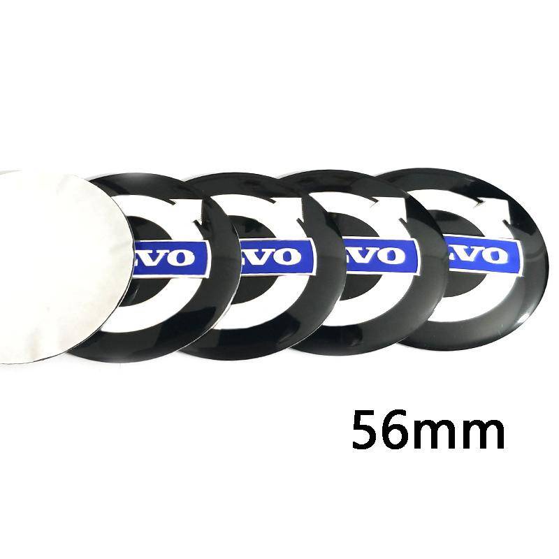 4 56mm Tự Động Bánh Xe Trung Tâm Mũ Vành Bao Miếng Dán Decal Cho Volvo Huy Hiệu Logo Biểu Tượng Phụ Kiện Ô Tô Bên Ngoài